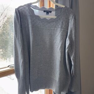 Cable and Gauge Openwork Knit sweater